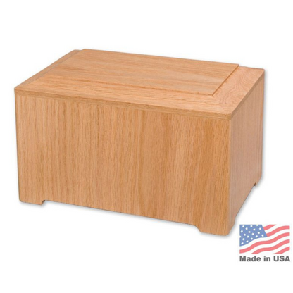 Marquette Oak Wood Urn